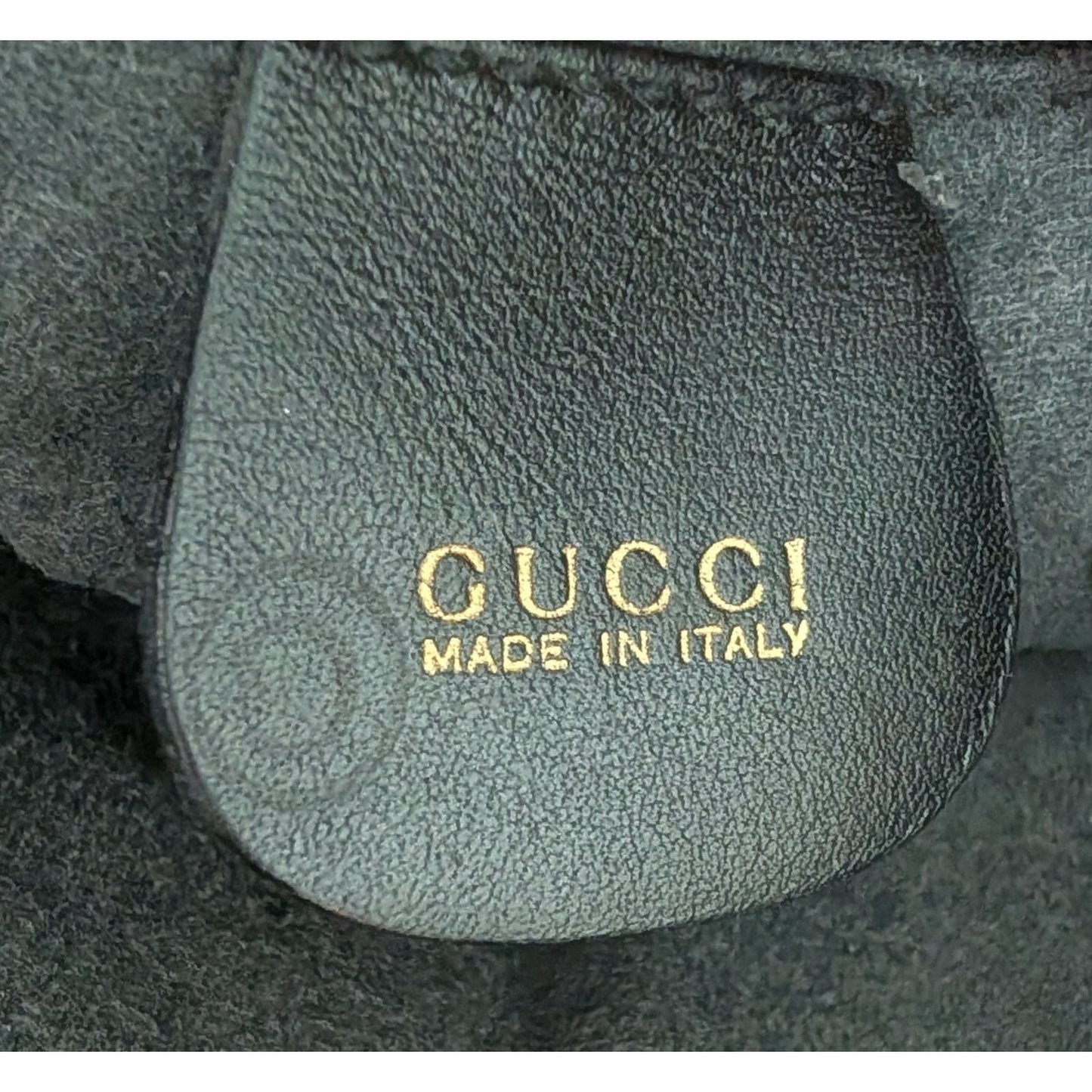 Authentic Vintage GUCCI Smooth Black Leather Dome Satchel Bag 000-2058