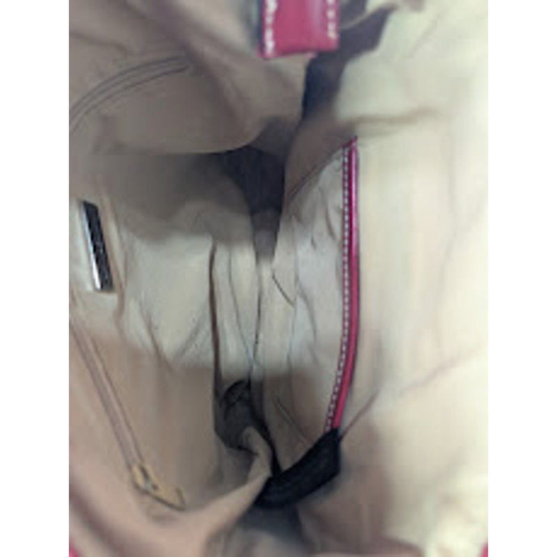 Giani Bernini Red Leather Crossbody Tote Bag Shoulder