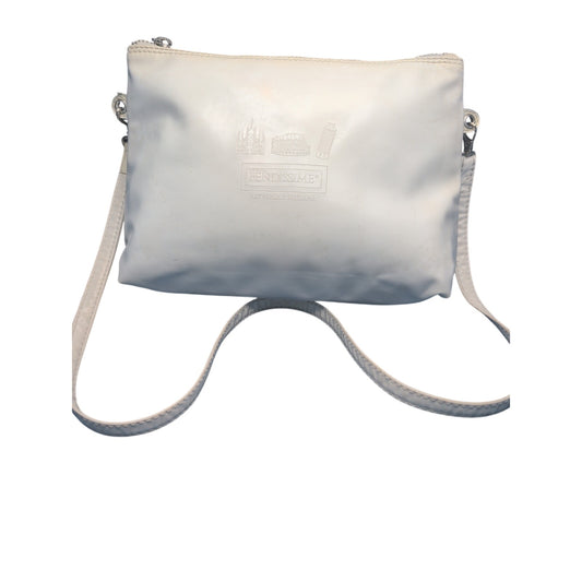 Fendissime by Fendi White Leather Shoulder Pouch Repubblica Italiana Vintage Bag