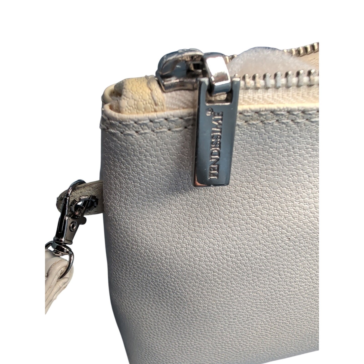 Fendissime by Fendi White Leather Shoulder Pouch Repubblica Italiana Vintage Bag