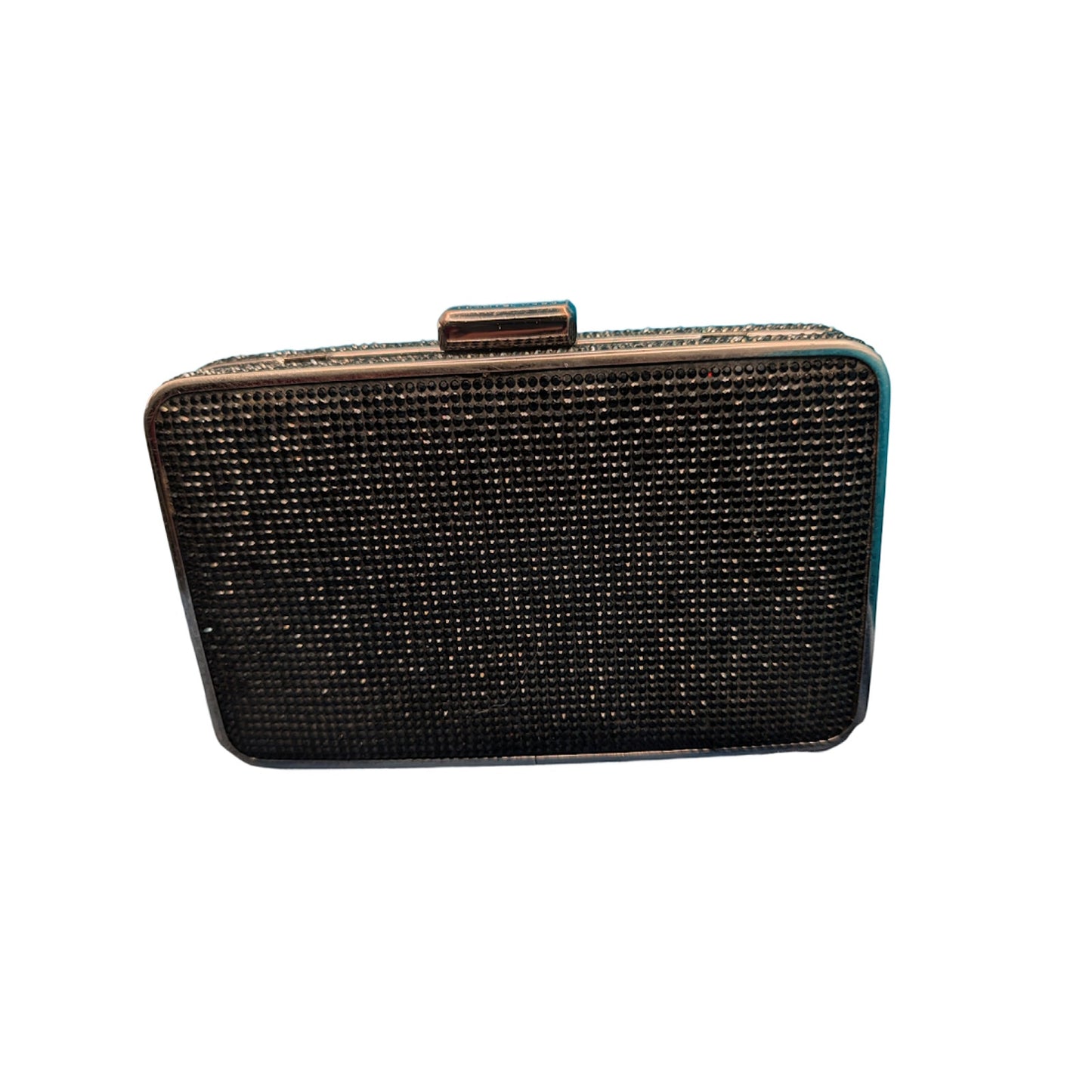 Michael Kors Black Crystal-Embellished Box Clutch Crossbody Evening Bag