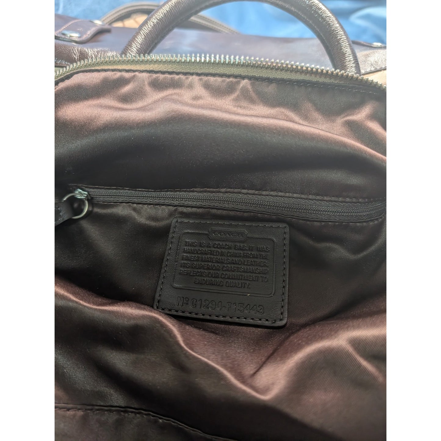 Coach Ashley Signature Satchel - Khaki Canvas Brown Leather