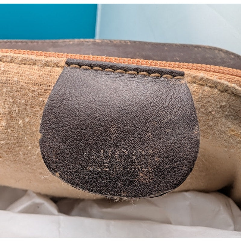 Gucci Bamboo Handle Leather Tote Brown VTG-Italy-Stabilized Interior- Exterior Spots visible