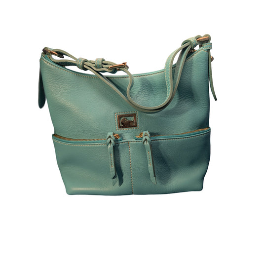 Dooney & Bourke Dillen II Turquoise Leather Shoulder Tote