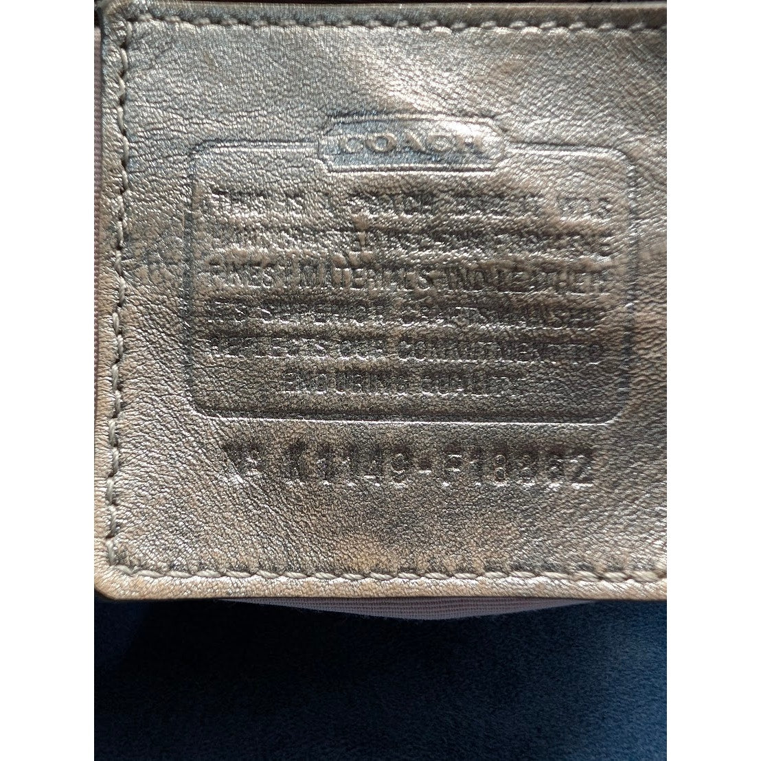 Coach Signature Sateen Convertible Duffle F18862 Silver Metallic Crossbody