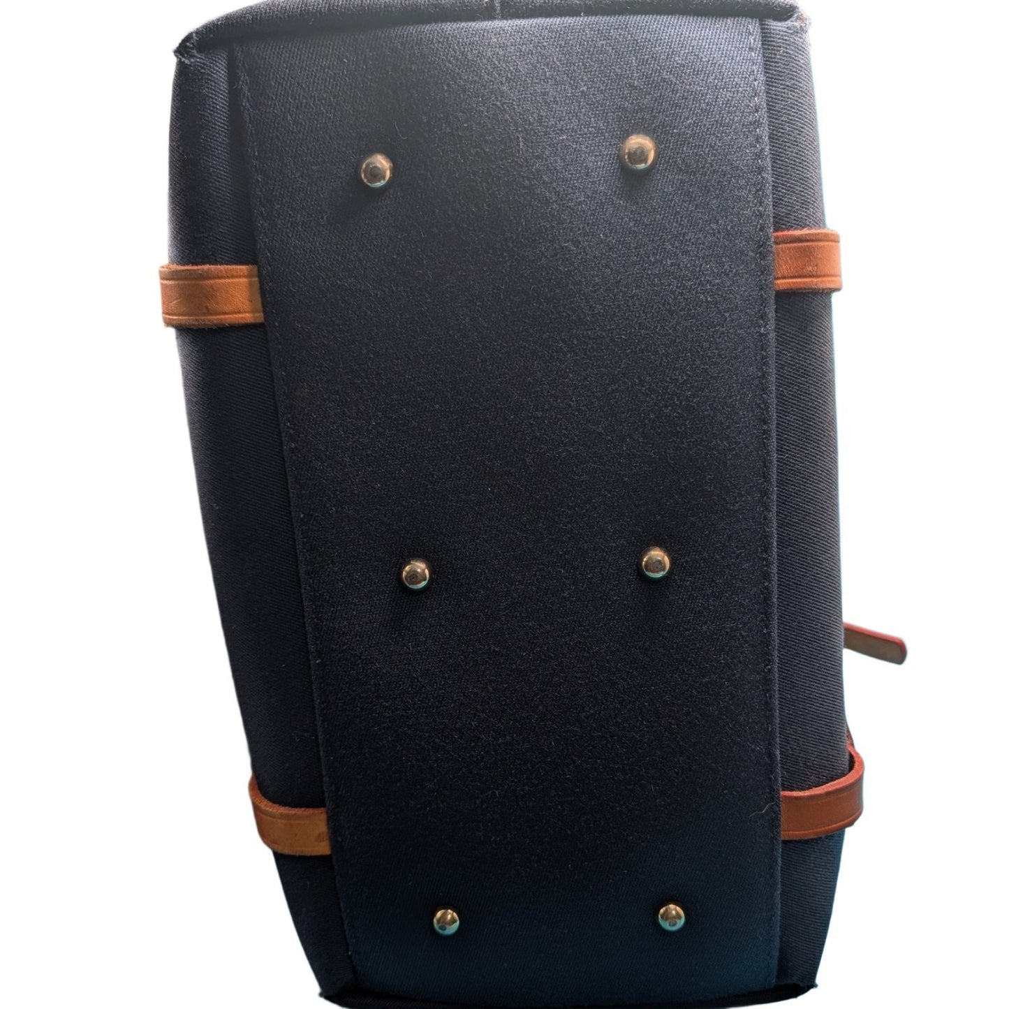 Dooney & Bourke "Made in USA" Wayfarer Shoulder Tote Navy Canvas w/Leather