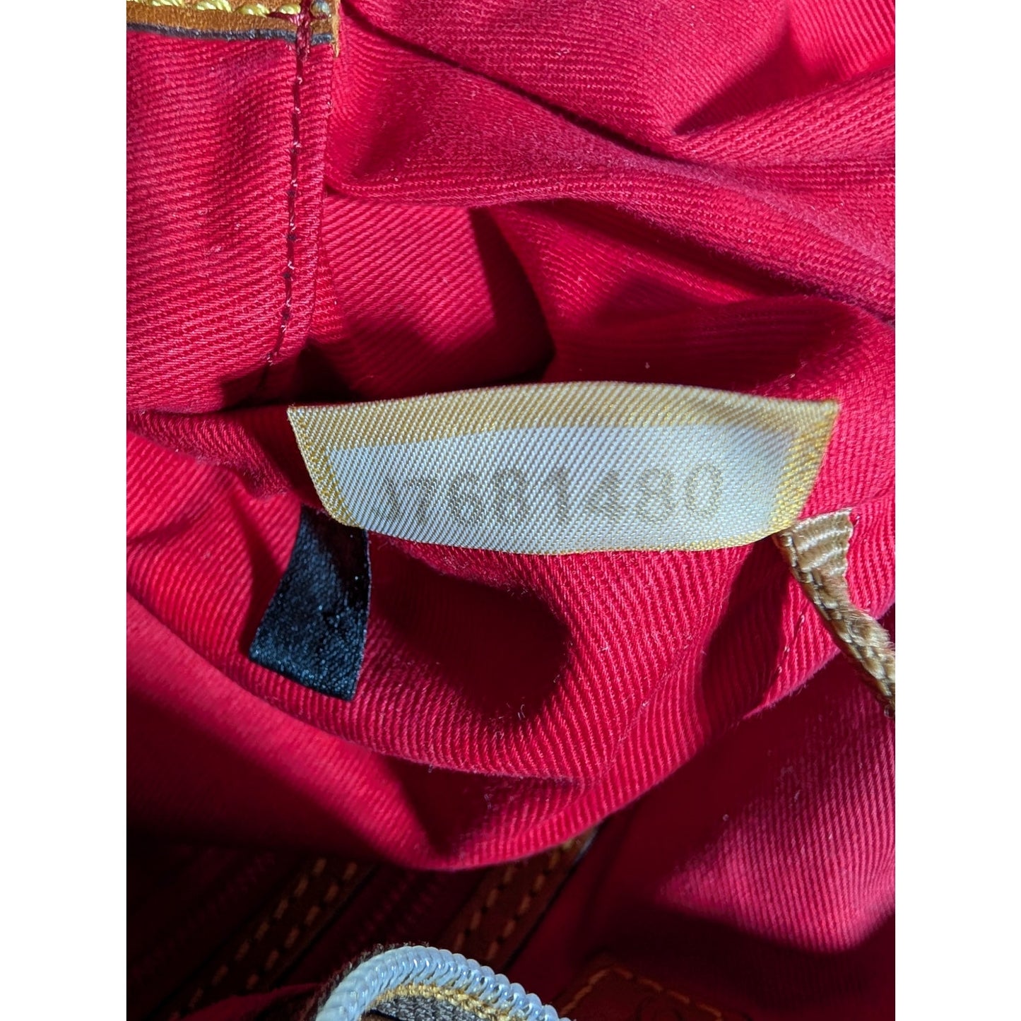 Dooney & Bourke Large Erica Red Nylon Shoulder Hobo Brit Tan