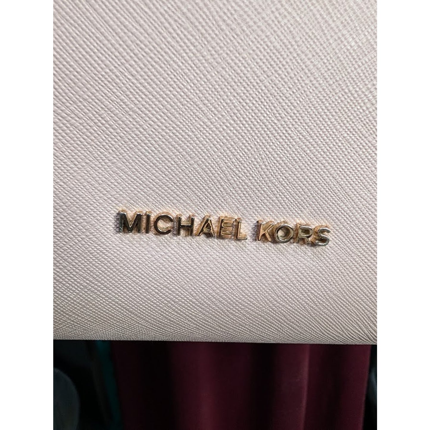 Michael Kors Portia E‑W Satchel Blush Pink Saffiano Leather,