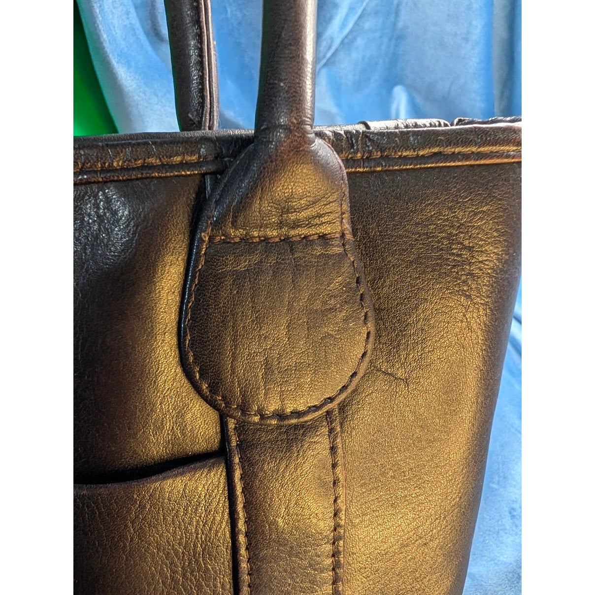 HIRSHORN-CLAVA American Brown Leather Tote-Small Columbian Leatherr Small Tote