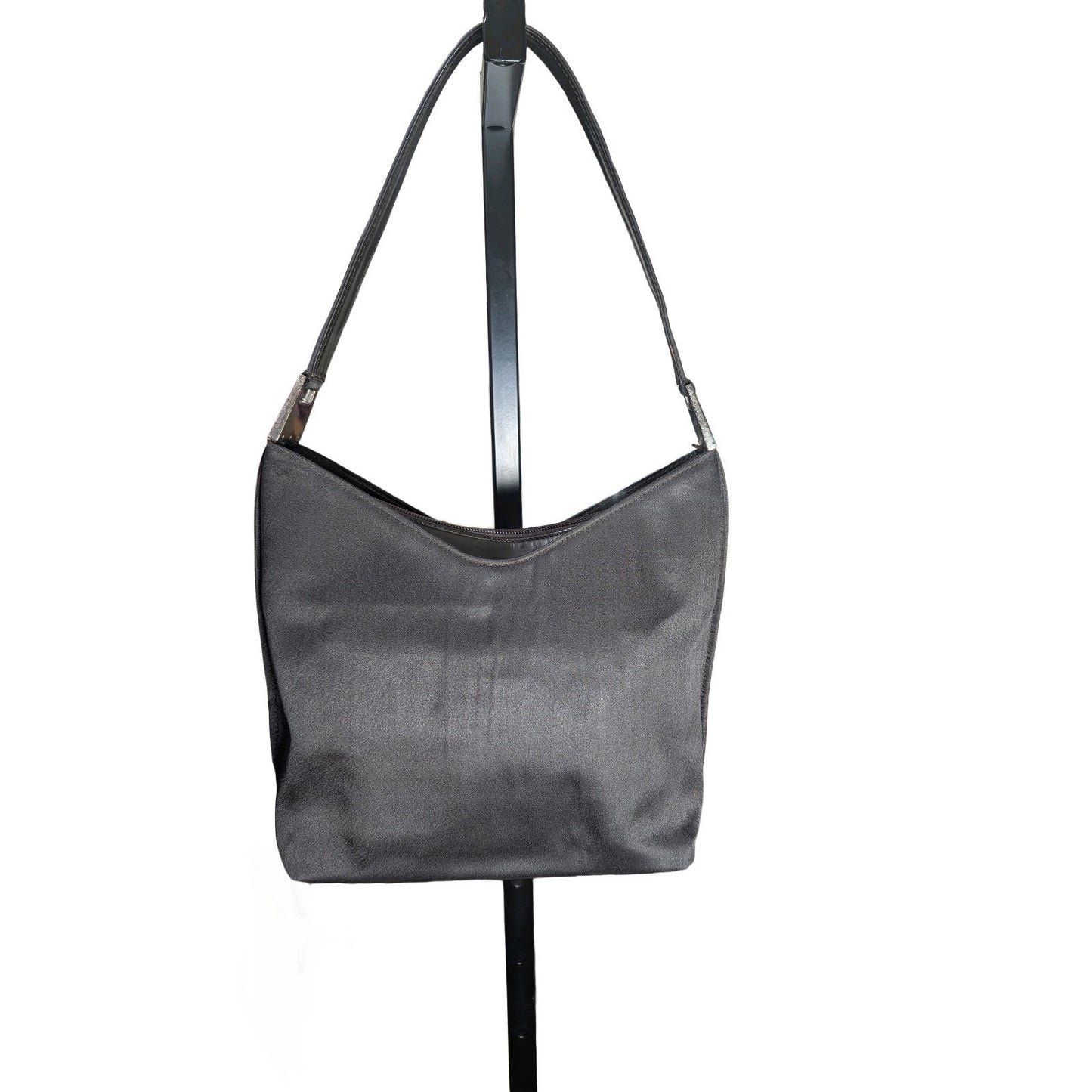 Gucci Black Nylon Leather Hobo Shoulder Bag Stabilized