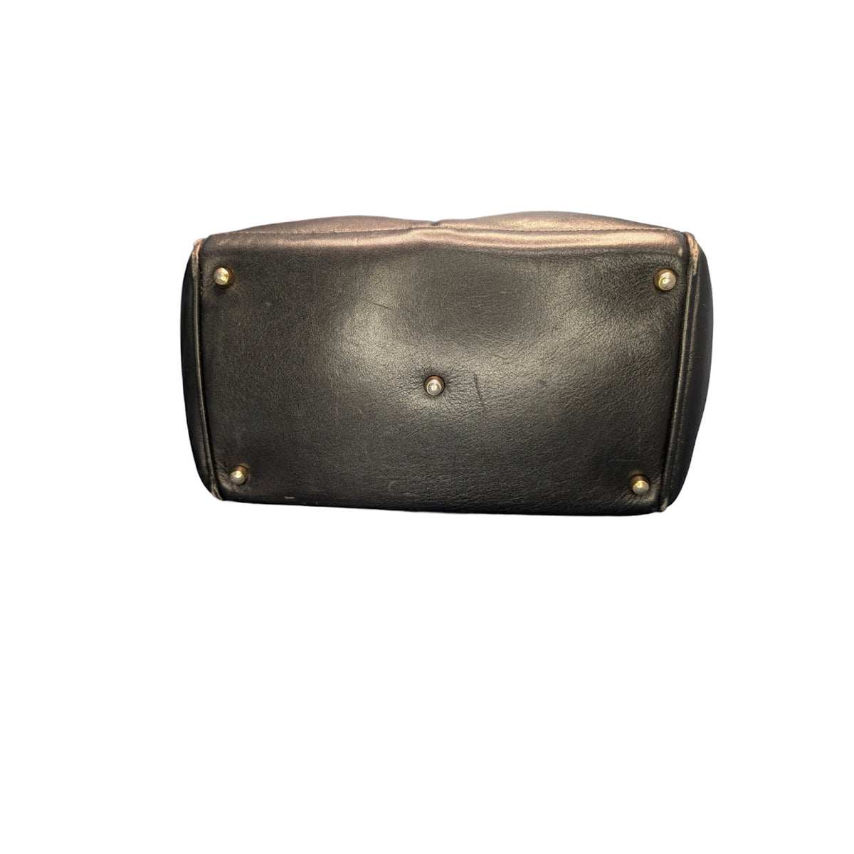 Gucci Vintage Black Leather Bamboo Handle Tote Italy VTG