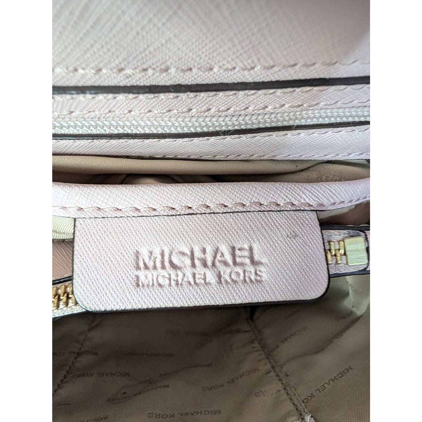 Michael Kors Portia E‑W Satchel Blush Pink Saffiano Leather,