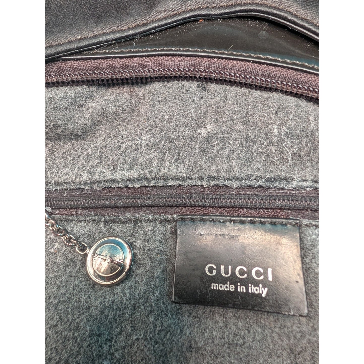 Gucci Black Nylon Leather Hobo Shoulder Bag Stabilized