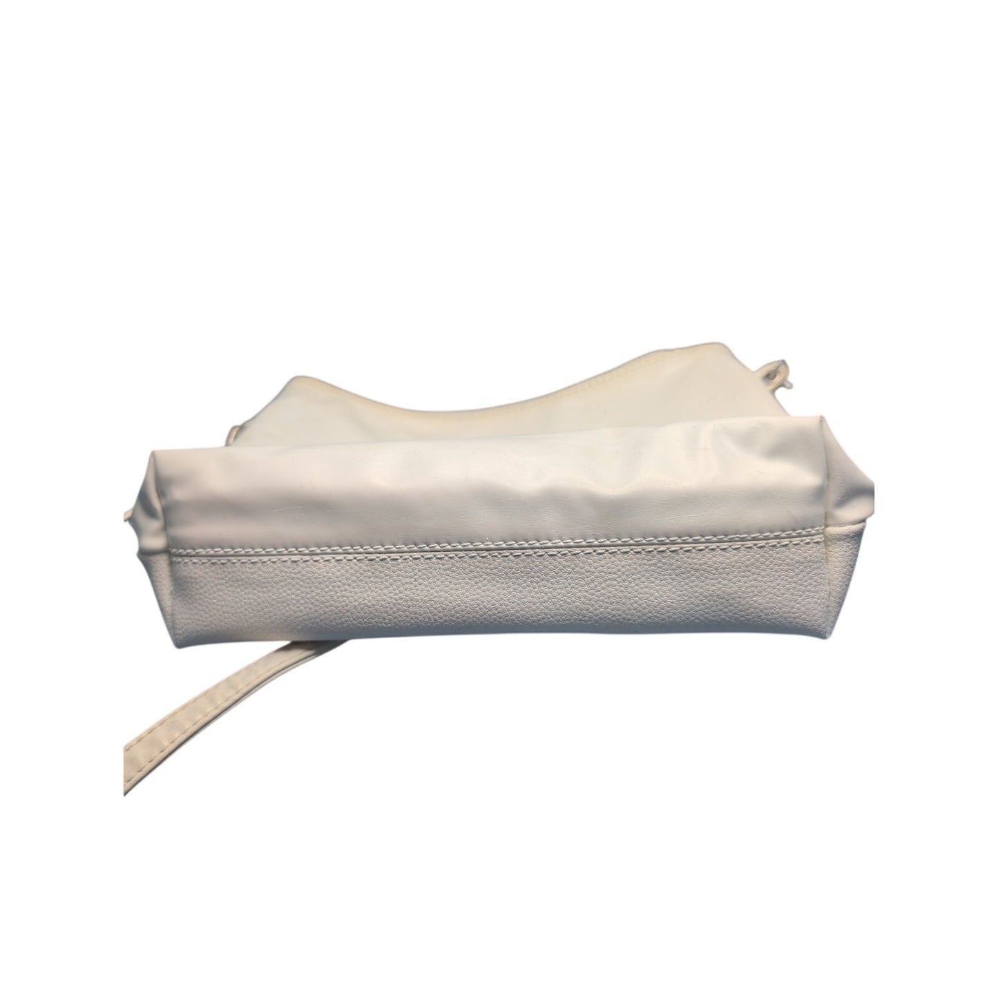 Fendissime by Fendi White Leather Shoulder Pouch Repubblica Italiana Vintage Bag