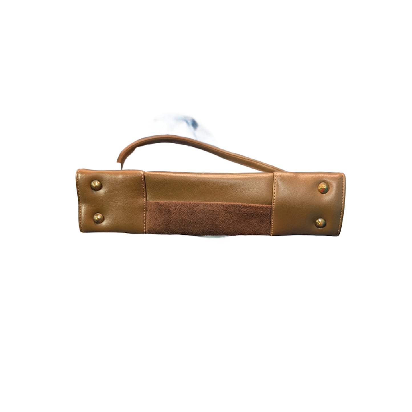Vintage Brown Structured Frame Handbag with Top Handle