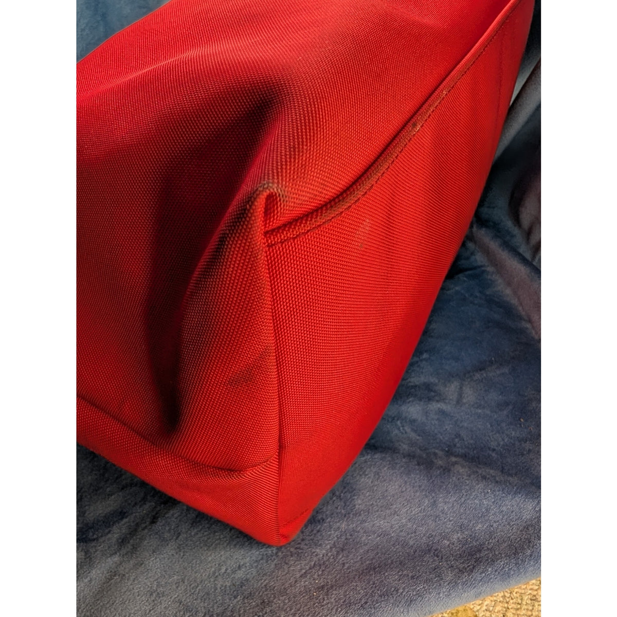 Dooney & Bourke Large Erica Red Nylon Shoulder Hobo Brit Tan