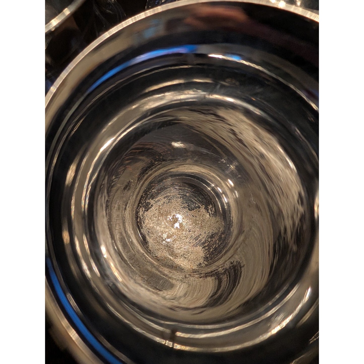 Vtg Silver Plated Pewter Cordial Glasses- (9)Total in Set 4 Oz Capacity