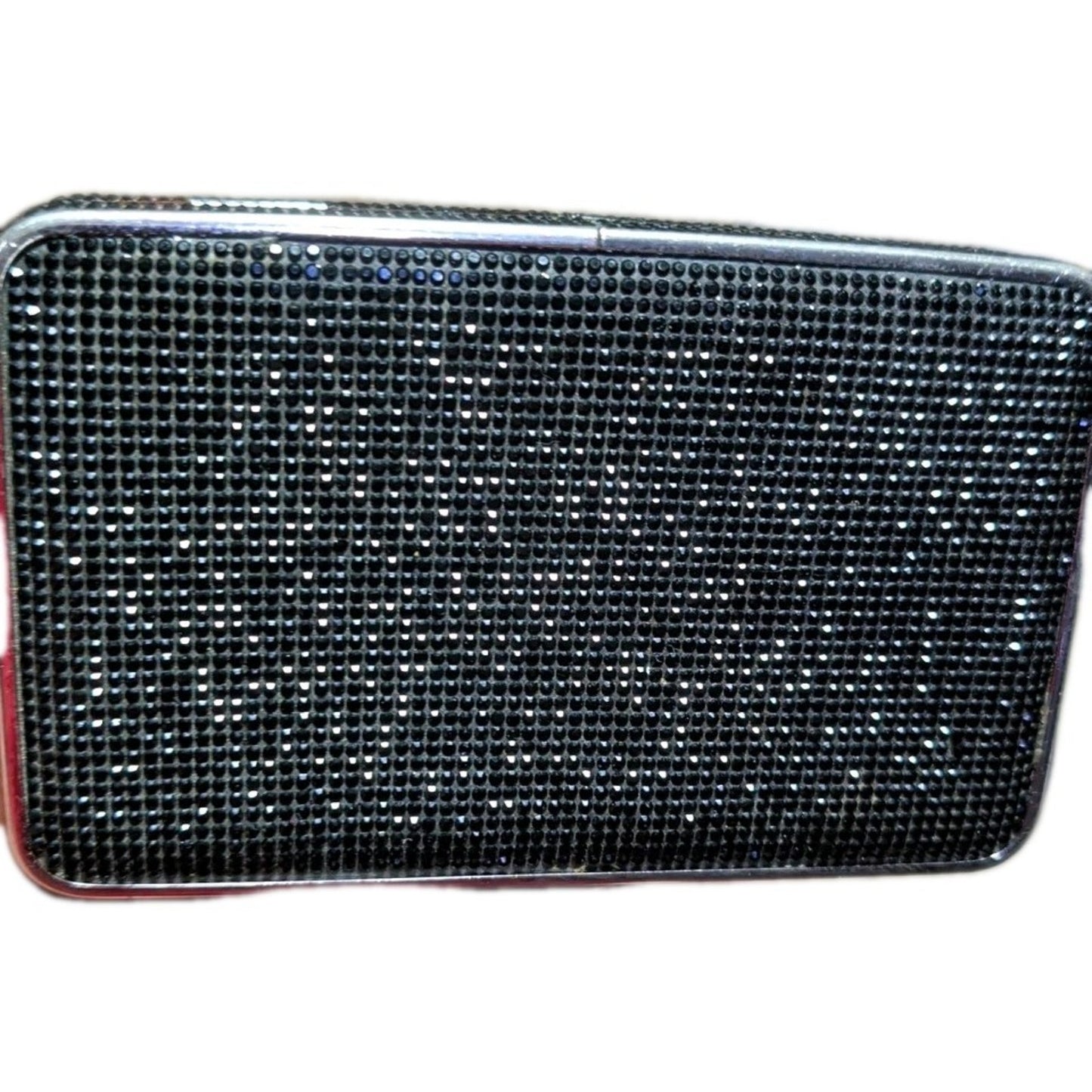 Michael Kors Black Crystal-Embellished Box Clutch Crossbody Evening Bag