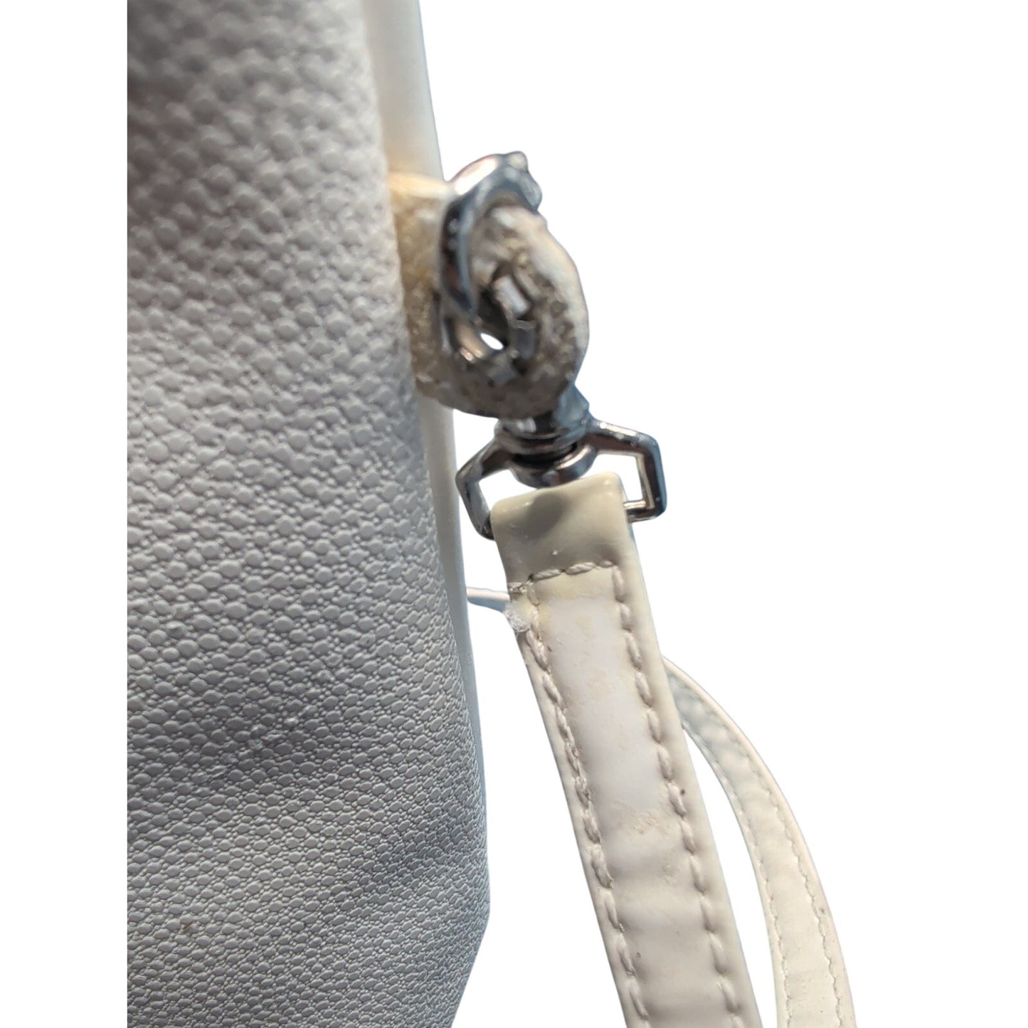 Fendissime by Fendi White Leather Shoulder Pouch Repubblica Italiana Vintage Bag