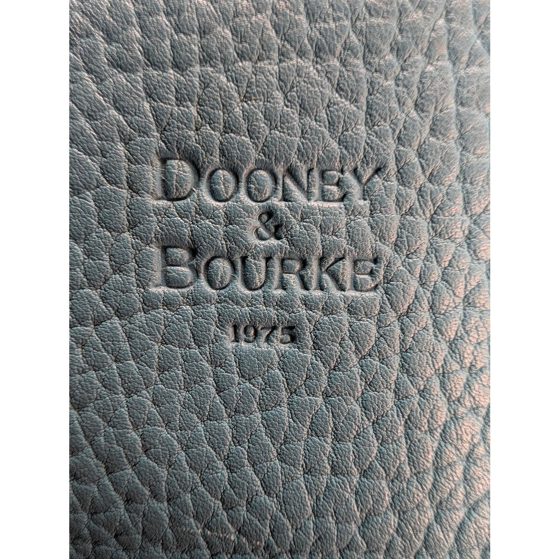 Dooney & Bourke Pouch/Wristlet Teal Pebbled Leather Chrome