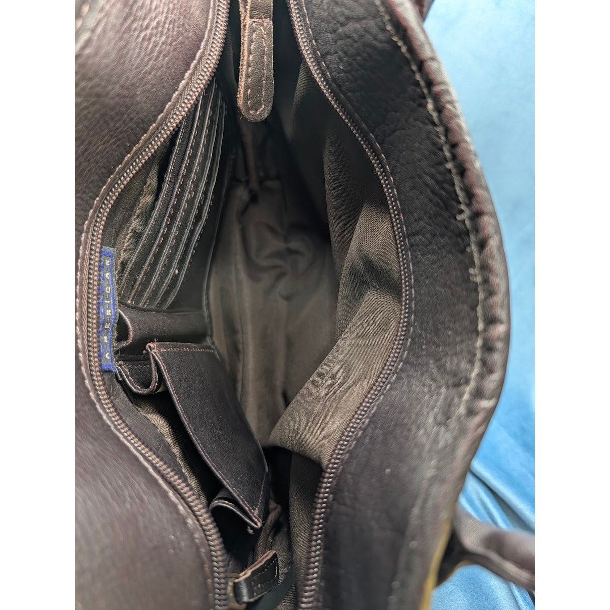 HIRSHORN-CLAVA American Brown Leather Tote-Small Columbian Leatherr Small Tote