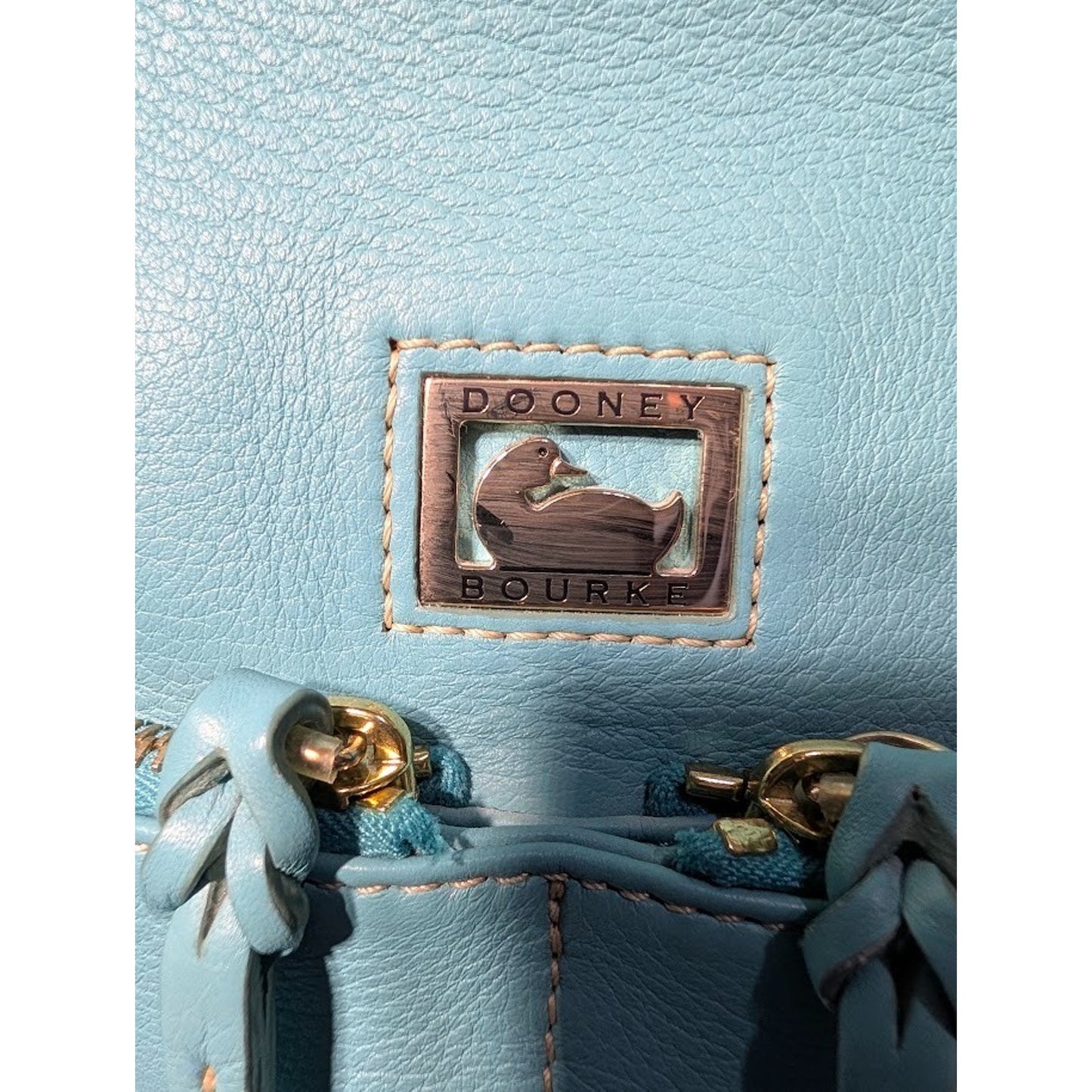 Dooney & Bourke Dillen II Turquoise Leather Shoulder Tote