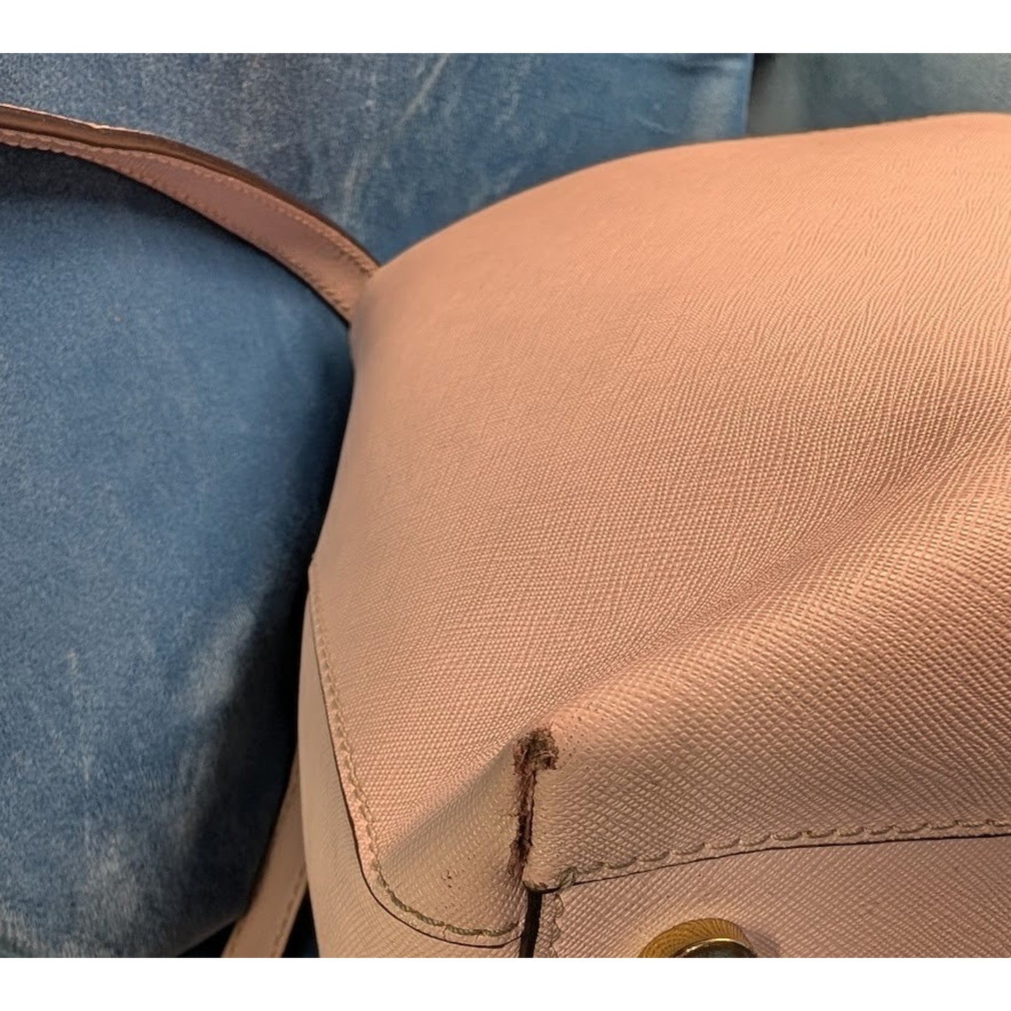 Michael Kors Portia E‑W Satchel Blush Pink Saffiano Leather,