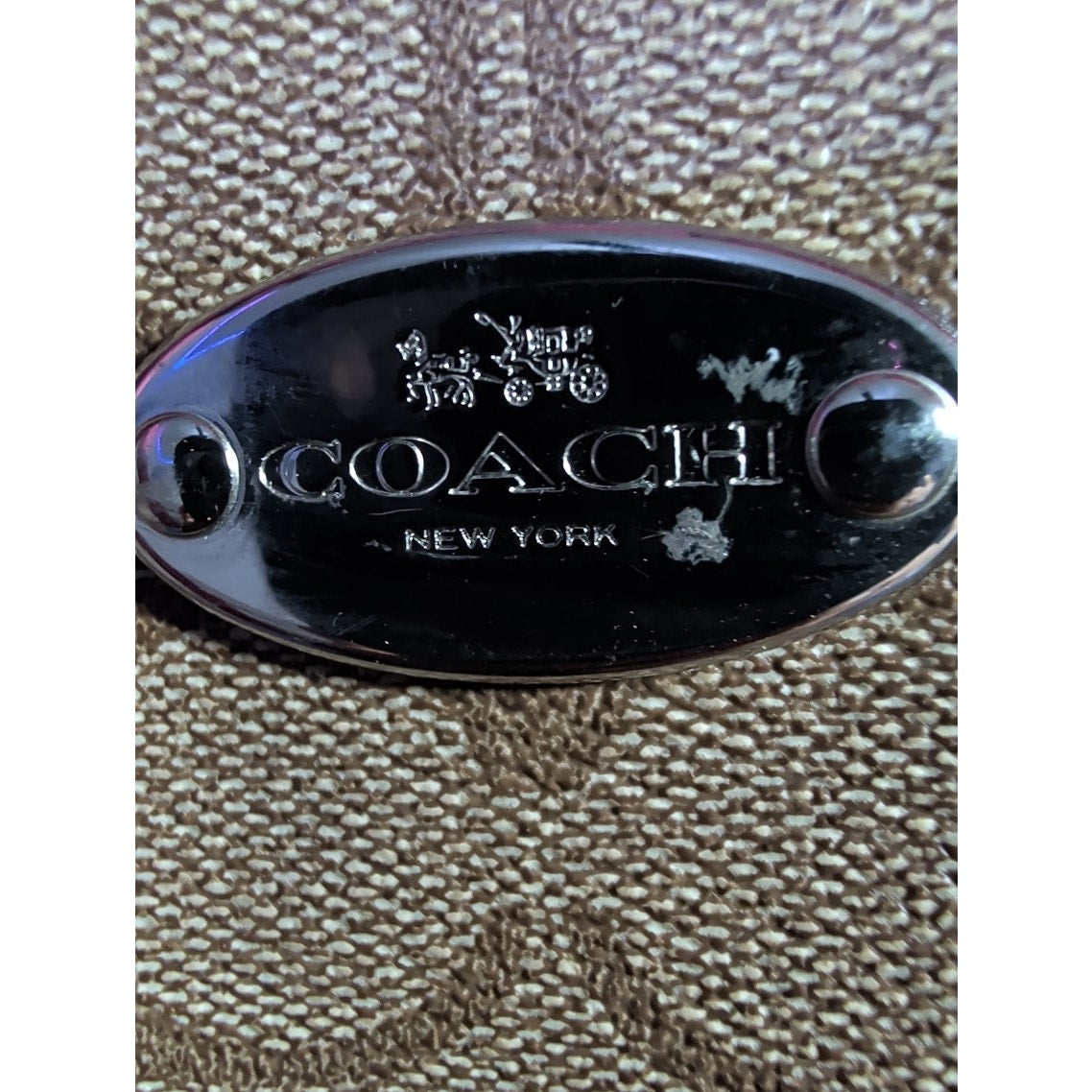Coach Signature Crossbody File Tote F34938 PVC Leather