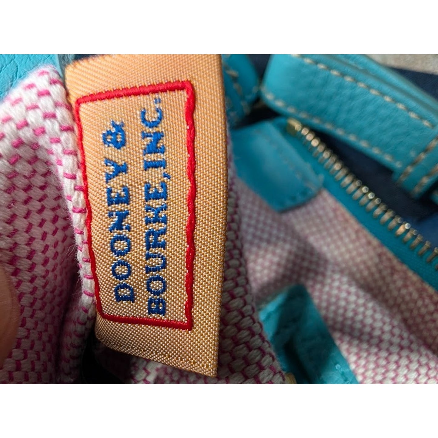 Dooney & Bourke Dillen II Turquoise Leather Shoulder Tote
