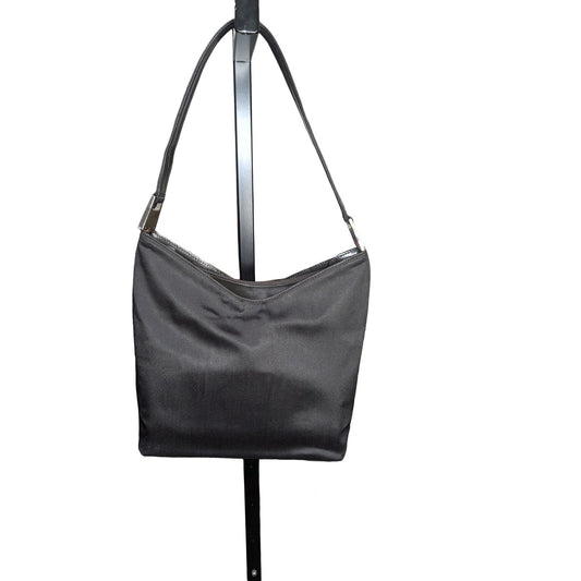 Gucci Black Nylon Leather Hobo Shoulder Bag Stabilized