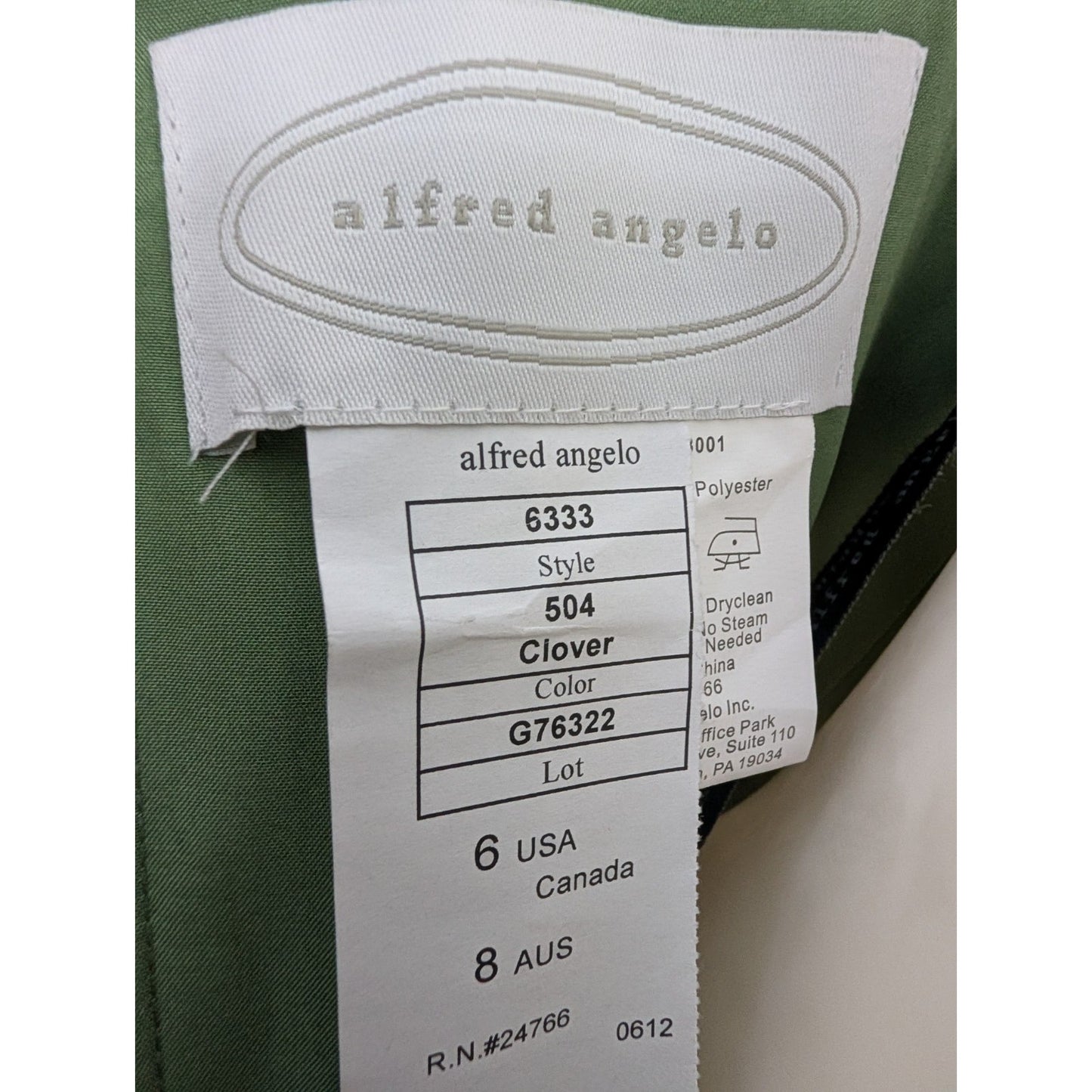 Alfred Angelo Strapless Formal Gown (Size: 6)Clover Green Style 6333-Prom, Event