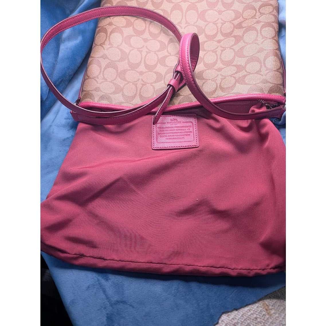 Coach Signature Crossbody File Tote F34938 PVC Leather