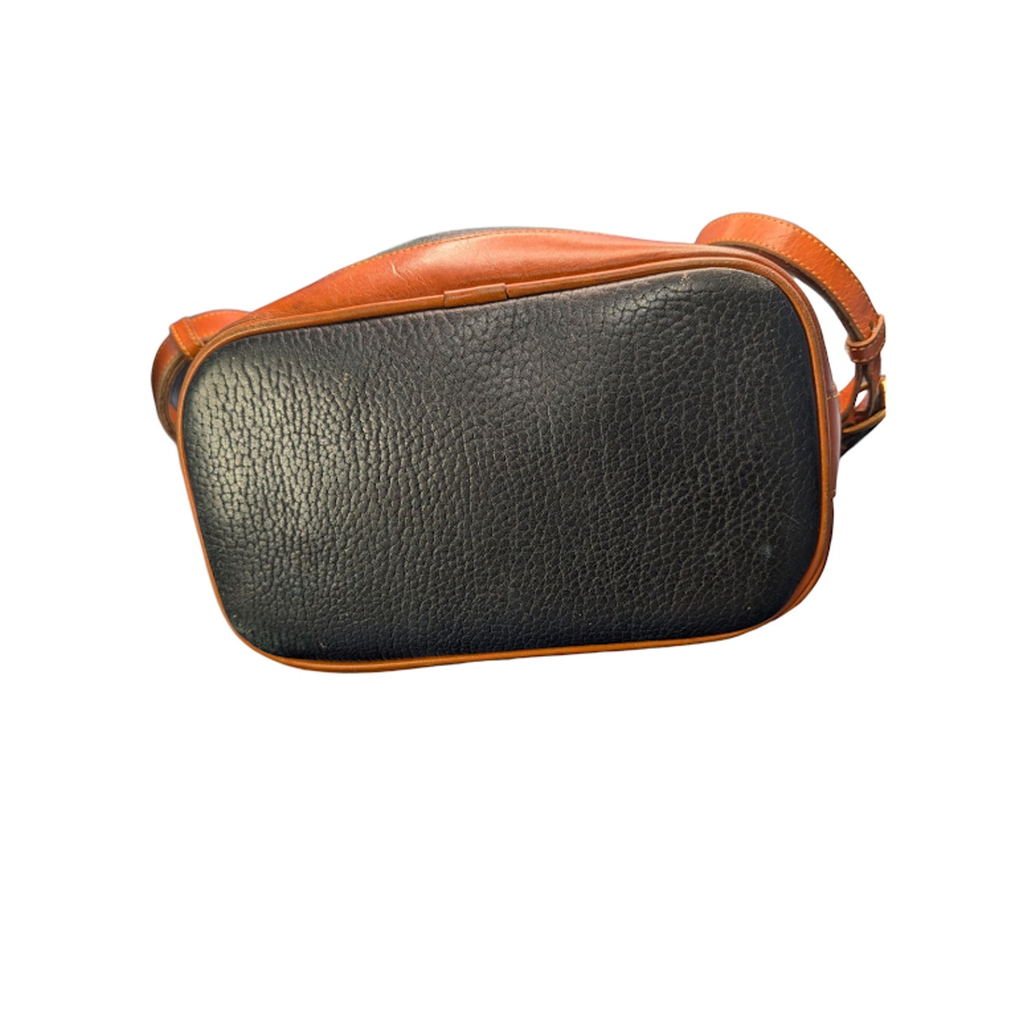 Dooney & Bourke Black Pebbled Leather Shoulder Bucket Bag