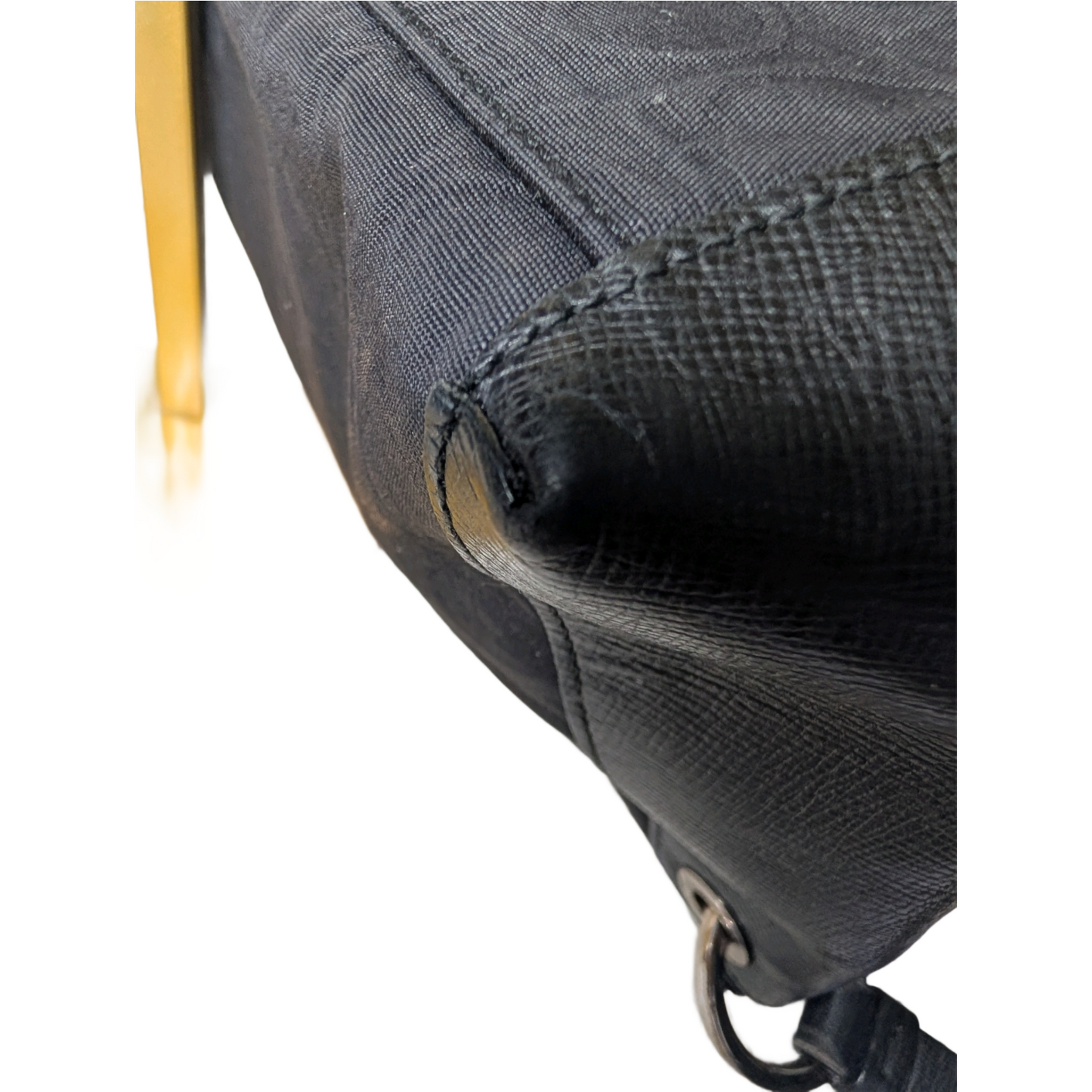 Salvatore Ferragamo Baguette Handbag Black Nylon/Leather